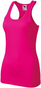Damen Sportoberteil - Farbe: neon pink - Größe: 2XL