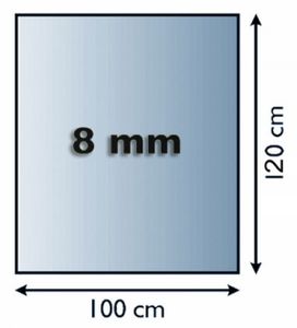 Funkenschutzplatte Glas 8mm Lienbacher Rechteck 1000x1200mm