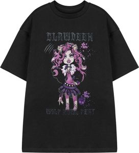 Monster High - Dámske tričko s krátkym rukávom "Howl Feet" NS8525 (XL) (Black)