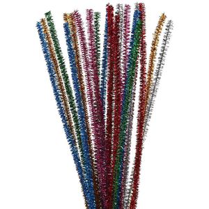 Pfeifenreiniger, L: 30 cm, Dicke 6 mm, Glitter, Kräftige Farben, 24 Stk/ 1 Pck Creativ Company