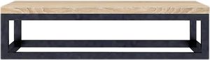FERRO modern design Waschtischplatte Holz für Aufsatzwaschbecken 60 x 35 x 21 cm - Waschtisch Halterung Massivholz - Wandkonsole - Waschbecken Konsole Brett - Eschenholz mit Farblosem Lack Geschützt