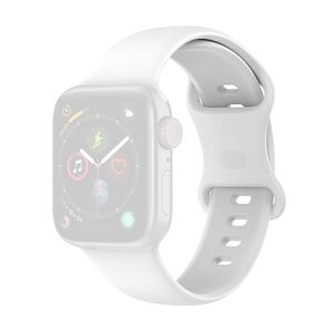 Sport Ersatz Armband für Apple Watch Series 38 – 41 mm Silikon, Farbe:Weiß, Modell wählen:Apple Watch SE 40mm
