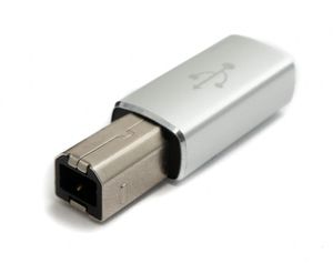 USB 3.1 MIDI Adapter Typ C Buchse zu 2.0 Typ B Stecker Kabel in Grau