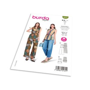 Střih Burda 5914 - Zavinovací overal, top