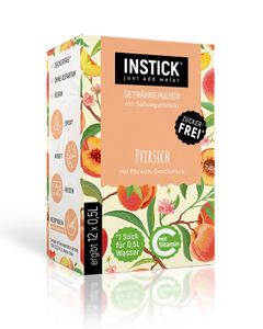 INSTICK Getränkepulver Pfirsich für 12 x 0,5 L pfandfrei