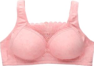 Damen-Bralette, einfarbig, Spitze, ohne Bügel, gepolstert, breite Träger, Knopfleiste vorne, Push-Up, vollständige Abdeckung, schwangere Damen, bügelloser Still-BH