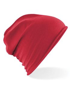 Jersey Beanie Wintermütze - Farbe: Red - Größe: One Size