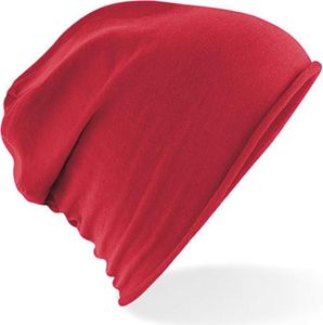 Jersey Beanie Wintermütze - Farbe: Red - Größe: One Size