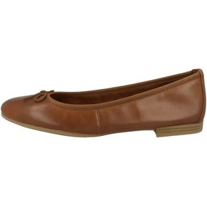 Tamaris Damen Schuhe Ballerinas Leder 1-22116-28, Größe:39 EU, Farbe:Braun