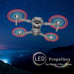 1 Paar LED Flash Low-Noise Schnellspanner Propeller Wiederaufladbare CW / CCW Props fš¹r DJI Mavic 2 Pro / Zoom FPV Drohne