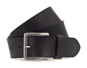 H.I.S 45mm Leather Belt W90 Black - kürzbar