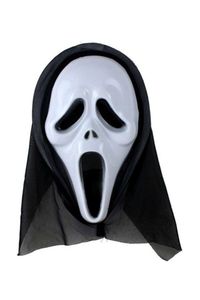 MNZ-Scream-Maske mit Kapuze- Geister-Scream-Maske- schwarze Farbe