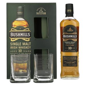 Bushmills 10 Jahre Single Malt Irish Whiskey In-Pack Geschenkset | 40 % vol | 0,7 l