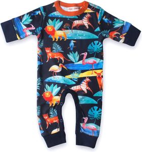 Baby shower - Prezent ciążowy - Kombinezon - Onesie - 100% - Eco Organic Cotton - Baby - Unisex - Tropical - Rozmiar 56 (0-2 miesiące)