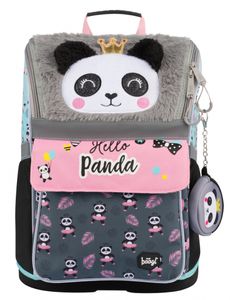 Schulranzen Mädchen 1. Klasse - Ergonomische Schultasche für Kinder - Schulrucksack mit Brustgurt - Grundschule Ranzen (Panda)