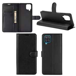 Pre Samsung Galaxy A12 A125F Mobile Phone Case Wallet Premium Black Protective Case Cover Cases  príslušenstvo