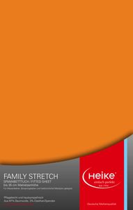 Heike Spannbettlaken, Jersey Family Stretch, 97% Mako-Baumwolle 3% Elasthan, 230 gr/m2, bis 35 cm Höhe (Orange, 180x200 cm-200x220 cm)