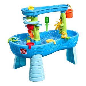 Step2 Double Showers Wasserspieltisch | Großer Wassertisch mit 11-teiligem Zubehörset | Garten Wasser Spieltisch für Kinder in Blau und Grün