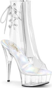 DELIGHT-1018C Damen Booties von Pleaser, Transparent EU 35, US 5