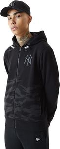 New Era New York Yankees MLB Herren-Kapuzenpullover, reflektierend, Camouflage, Schwarz