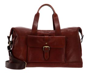 SADDLER Reisetasche Umhängetasche mit Laptopfach Charles Weekend Bag Midbrown braun