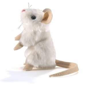 Folkmanis Fingerpuppe Mini weiße Maus 13cm