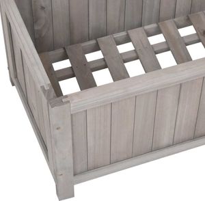 vidaXL Garten-Spalier mit Blumenkasten Grau 70x30x135 cm Tannenholz