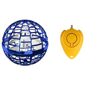 RC Magic Ball UFO Flynova Pro Swivel Flying Ball, Dekompression Bumerang Spinner, Dynamische RGB Lichter Double Pass (Blau Ball) Bumerangs
