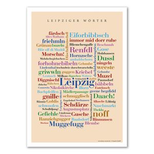 Poster Leipziger Wörter (50x70 cm)