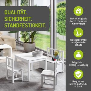 Alle Kinderbank tisch zusammengefasst