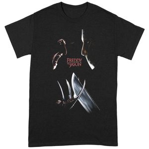 Noční můra v Elm Street - Tričko "Freddy vs Jason" pro muže/dámy Unisex BI203 (M) (černá/červená)