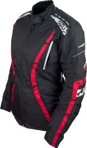 Roleff RO15091 Damen Motorradjacke – Schwarz-Rot, wasserdicht, atmungsaktiv & mit Protektoren Motorradjacke Roleff Größe: M,
