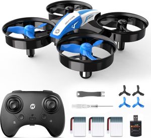 Mini-Drohne für Kinder, RC-Quadcopter-Helikopter, Fernbedienung mit 3 Batterien, 21 Minuten Flugzeit, automatische Höhenhaltung, 360°-Räder, Headloss