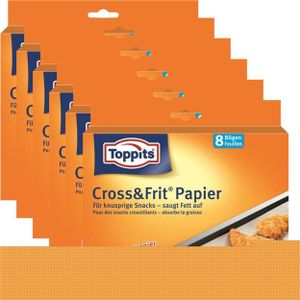 Toppits® Cross & Frit Papier Back-Spezialpapier Snackpapier 8 Bögen ( 6er Pack