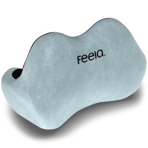 feela.® Ergonomisches Rückenkissen für Bürostuhl | Lendenkissen als Stuhlkissen für Zuhause, Büro oder Rückenstütze im Home-Office (Silber)