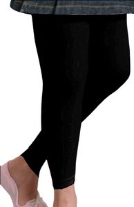 2 Kinder Thermo Leggings mit flauschigem Innenfleece, Farben:Schwarz, Gr.:146/152