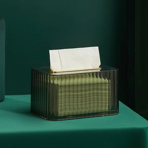 Grün Kosmetiktuchboxen Holzabdeckung Kunststoff Tissue Box Halter