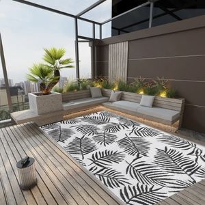 vidaXL Outdoor-Teppich ARAKIL Schwarz 140x200 cm PP