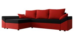 MIRJAN24 Ecksofa Dante L, Eckcouch, Couch mit Bettkasten und Schlaffunktion, L-Form, Wohnzimmer (Farbe: Alova 46 + Alova 04)