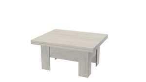 Minio, Tisch “Eryk” 100-200cm, klappbar, Weiss Kraft Eiche Farbe