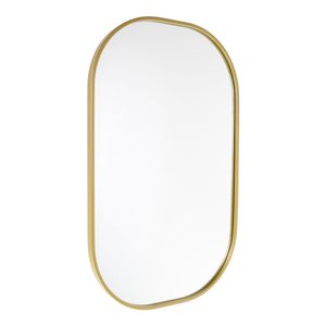 Fragix Boston Spiegel Oval - Gold - Metallrahmen - 80x50