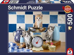 Puzzle 500 Teile Katzen in der Küche