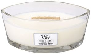 WoodWick Duftkerze Ellipse White Tea & Jasmine - 9 cm / 19 cm