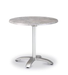 BEST Zahradní stůl Skládací stůl Maestro 90 cm kulatý stříbrný/betonový stříbrný