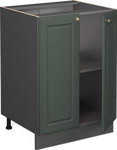 Vicco Küchenunterschrank Fame-Line, 60 cm ohne Arbeitsplatte, Grün-Gold Landhaus/Anthrazit
