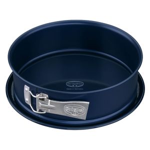 Dr. Oetker Springform Ø 24 cm BACK-LIEBE EMAILLE, Backform mit schnitt- & kratzfestem Flachboden mit Emaille-Versiegelung, runde Kuchenform mit Ring aus Stahlblech (Farbe: Blau), Menge: 1 Stück