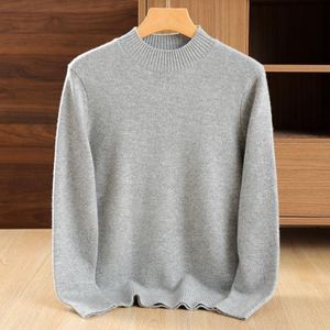Dicker Kaschmir-Rollkragenpullover für Herren im Herbst/Winter, M, grau