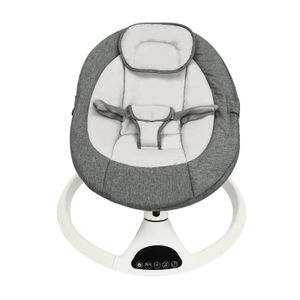 Elektrische Babywippe, 5-stufig einstellbare Schaukel, Bluetooth & Fernbedienung, DUNKELGRAU