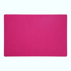 6 Stück Tischsets Pink Filz rechteckig 45 cm x 30 cm