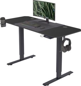 Elektrisch Höhenverstellbarer Schreibtisch Bürotisch Ergonomisch mit Tischplatte Stahlfüßen Touchscreen Memoryfunktion Kopfhörerhaken Getränkehalter, Farbe: Black Carbon, Größe: 140 x 60 cm, Elektrisch Höhenverstellbarer Schreibtisch Bürotisch Ergonomisch mit Tischplatte Stahlfüßen Touchscreen Memoryfunktion Kopfhörerhaken Getränkehalter, Farbe: Black Carbon, Größe: 140 x 60 cm,